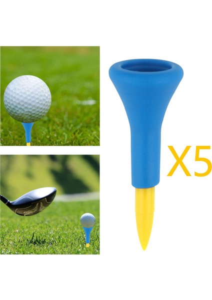 5 Kauçuk Golf Tees Sarı Için Neredeyse Kırılmaz 42MM (Yurt Dışından) fırsatları