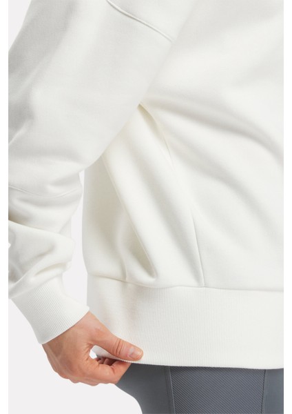 Lux Oversızed Hoodıe Ekru Kadın Sweatshirt fırsatları