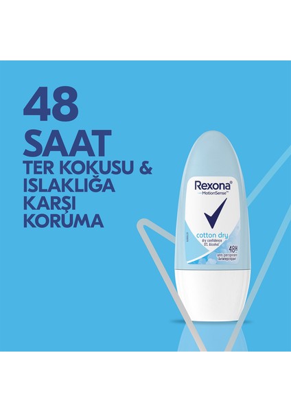 Kadın Roll On Cotton Dry 50 ml - 6'lı Paket