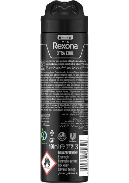 Men Xtra Cool Antiperspirant Deodorant Sprey 150 ml 3'lü Paket 48 Saat Koruma modelleri