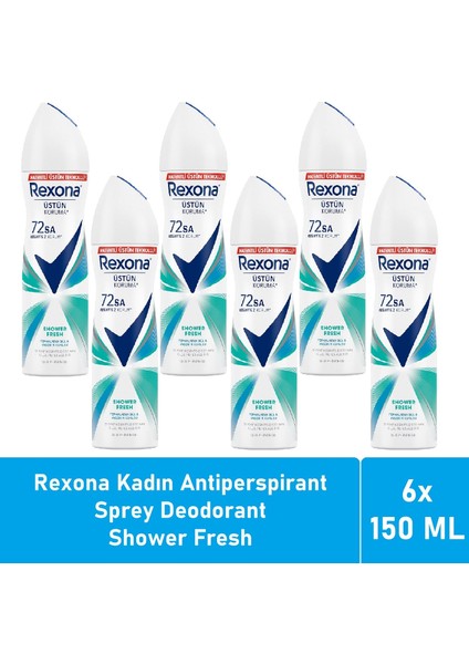 Kadın Deodorant Shower Fresh 150 ml - 6'lı Paket