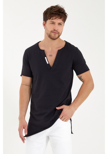 Asimetrik V Yaka T-Shirt indirimleri