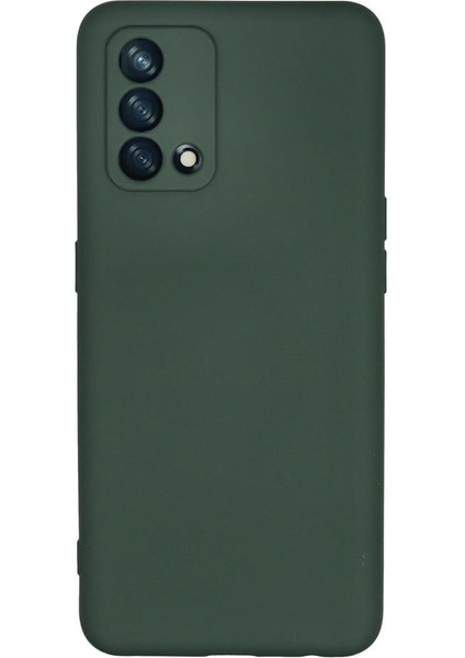 Oppo A74 4g Kılıf Nano Içi Kadife Silikon - Koyu Yeşil 300099