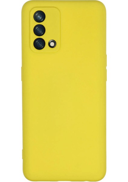 Oppo A74 4g Kılıf Nano Içi Kadife Silikon - Sarı 300099