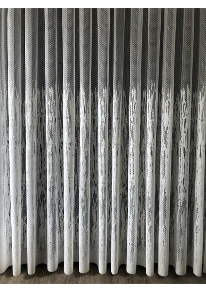 Taç Alev Desen 1/2 Seyrek Pile Tül Perde Tek Kanat - Ekru 100 x 260 cm fiyatları