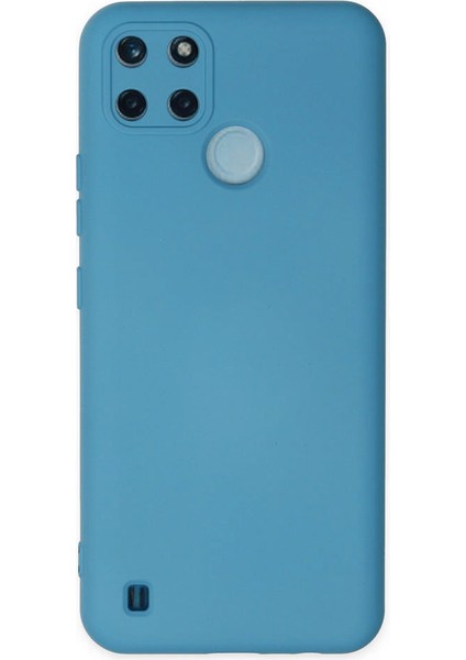 Realme C25Y Kılıf Nano Içi Kadife Silikon - Mavi 300099