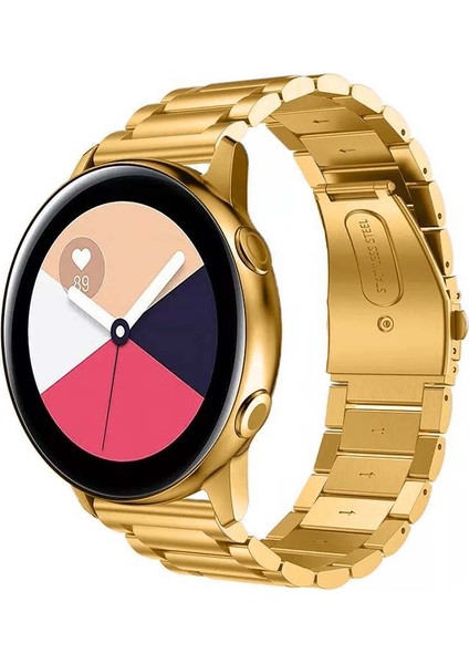 Samsung Galaxy Watch Active Active 2 44MM-40MM Uyumlu 20MM Ironweft Döküm Çelik Metal Kordon