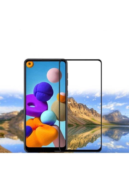 Samsung Galaxy A21S Kırılmaz Cam Temperli Ekran Koruyucu Tam Kaplayan