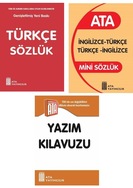 Mini Türkçe Sözlük- Ingilizce Sözlük -Yazım Kılavuzu