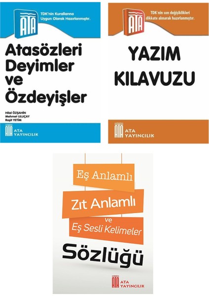 Atasözleri, Deyimler Ve Özdeyişler-Yazım Klavuzu-Eş Anlamlı, Zıt Anlamlı Ve Eş Sesli Kelimeler Sözlüğü