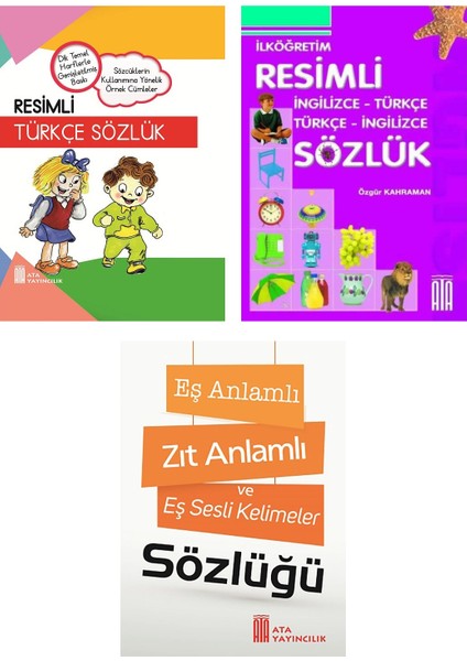 Resimli Türkçe Sözlük-Resimli Ingilizce Sözlük-Eş Anlamlı,Zıt Anlamlı Kelimeler Sözlüğü