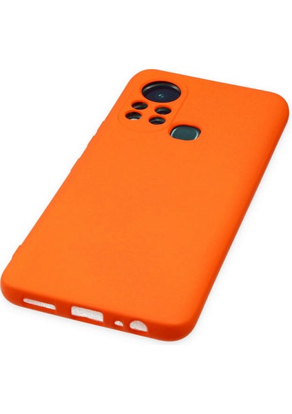 Infinix Hot 11S Kılıf Nano Içi Kadife Silikon - Turuncu 300099