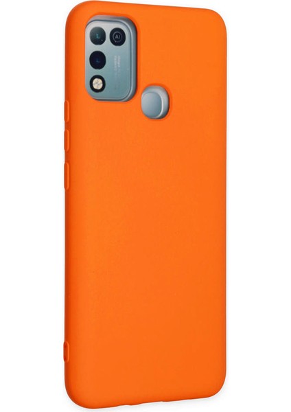 Infinix Hot 11 Play Kılıf Nano Içi Kadife Silikon - Turuncu 300099