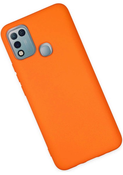Infinix Hot 11 Play Kılıf Nano Içi Kadife Silikon - Turuncu 300099