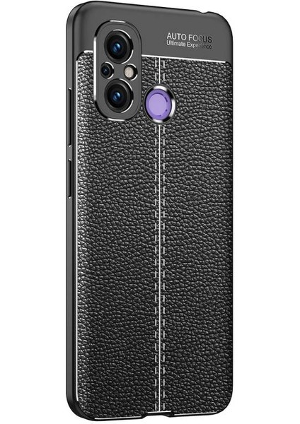 Xiaomi Redmi 12C ile Uyumlu Kılıf Deri Görünümlü Silikon Telefon Kılıfı Kapak
