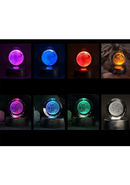 Dekoratif Metal Ayaklı Dolunay 3D Cam Küre ve Lotus Kolye Hediyeli fiyatları