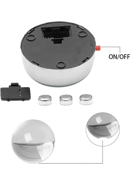 Dekoratif Metal Ayaklı Dolunay 3D Cam Küre ve Lotus Kolye Hediyeli indirimleri