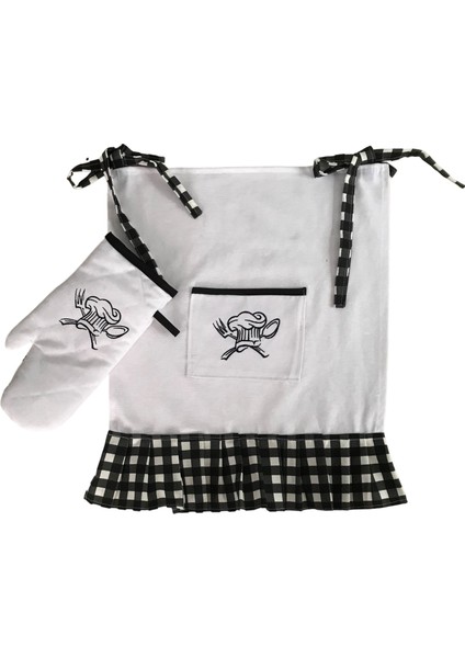 Chef Nakışlı, Fırfırlı - Pileli, Fırın Örtüsü ve Önlüğü