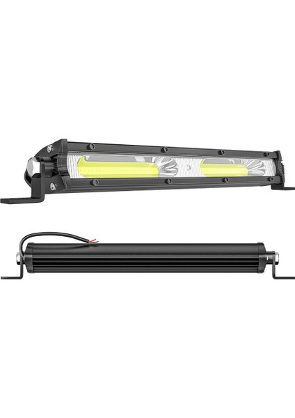 Ultra Ince Off Road LED Mini 182 mm Cob 18W LED Bar Kamyon Iş Makinesi Arazi Aracı Çalışma Lambası