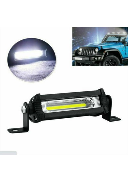 Off Road LED Mini 91 mm Ultra Ince Cob 9W LED Bar Kamyon Iş Makinesi Arazi Aracı Çalışma Lambası