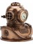 Steampunk Serisi Dalgıç Başlığı Figürlü Masa Saati 3