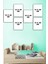 6 Parça Mdf Tablo Seti 3 Mm Çocuk Odası Sevimli Hayvanlar (Çerçeve Görünümlü) 3