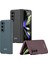Samsung Galaxy Z Fold 5 Kılıf Kıpta Sert Pc Kapak Renkli Gri 2