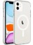 Apple iPhone 11 Kılıf C-Pro Arkası Buzlu Transparan Flex Tuşlu Magsafeli Renksiz 1