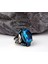 Blue Topaz Taşlı Kartal Model Gümüş Erkek Yüzük Silver 1
