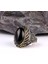 925 Ayar Onix Taşlı Oval Model Gümüş Erkek Yüzük Silver 3