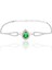 Gümüş Rodyumlu Kök Zümrüt Zirkon Taşlı Pırlanta Modeli Damla Bileklik SGTL12219YESIL 1