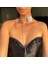 Gümüş Renkli Gül Choker Kolye 1