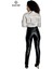 Jean Model Cepli Siyah Deri Pantolon Aster 4
