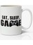 Eat Sleep Baskılı Kupa Bardak Baskılı Kahve Kupa Bardak 1