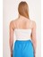 23254275 Kaşkorse Ip Askılı Dantelli Crop Bluz Beyaz 4