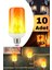 10 Adet Alevli LED Ampul Yatak Odası Gece Konsept Fantastik Romantik Gece Lambası Ateş Ampul 4
