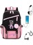 Yeni Sırt Çantası Aphmau Anime Kız Öğrenci Okul Çantası Kadın Dizüstü Sırt Çantası USB Okul Çantası (Yurt Dışından) 1