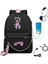 Yeni Sırt Çantası Aphmau Anime Kız Öğrenci Okul Çantası Kadın Dizüstü Sırt Çantası USB Okul Çantası (Yurt Dışından) 3