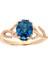 Pırlanta ve London Blue Topaz Taşlı Hayat Ağacı Yüzük 0441R0010 2