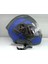 Jekai Jk-21 902 Model Güneş Vizörlü Çenededen Açılır Kask - Siyah-Mavi 2