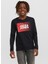 Baskılı Siyah Erkek Çocuk T-Shirt Jjecorp Logo Tee Play Ls O-Neck Noo 5