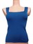 Elektrik Çivit Mavi Kare Yaka Atlet Triko Crop S / M / L Beden Uyumlu 2