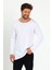 Asimetrik Açık Yaka Uzun Kollu Basic T-Shirt 1