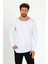 Asimetrik Açık Yaka Uzun Kollu Basic T-Shirt 3