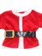 Kırmızı Kemerli Şapkalı Unisex Noel Kostümü Takımı 2