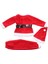 Kırmızı Kemerli Şapkalı Unisex Noel Kostümü Takımı 3
