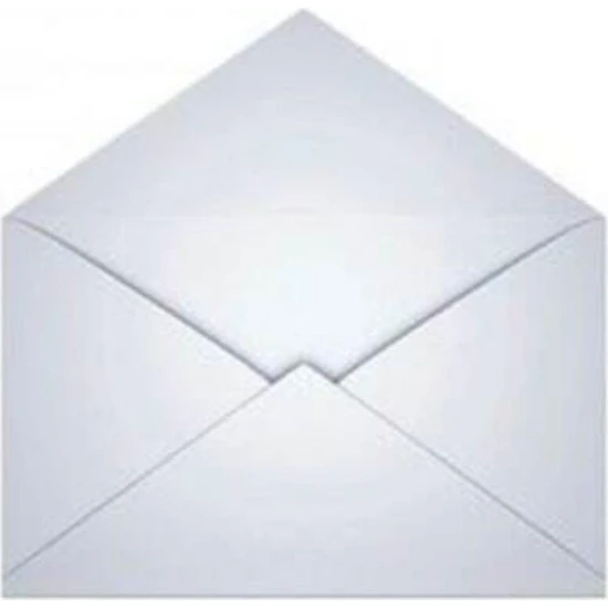 Asil Doğan Mektup Zarfı - Para Zarfı - Takı Zarfı 11,4X16,2CM-500 Adet Beyaz (Tutkallı) 70GR Kağıt
