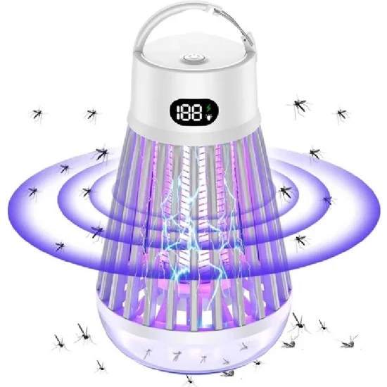 Multifunctional Elektrikli Taşınabilir  USB Şarjlı Sivrisinek Katili Lamba  410NM Uv Işık Sinek Öldürücü Kamp Lambası