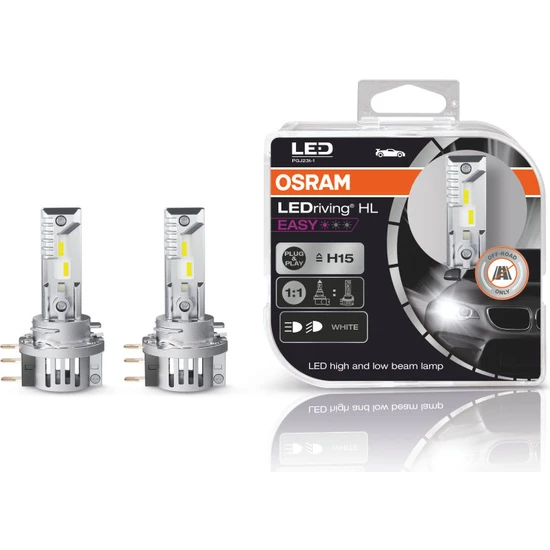 Osram H15 LED Far Ampulü Ledriving Hl Easy 64176DWESY-HCB (Takım - 2 Adet)