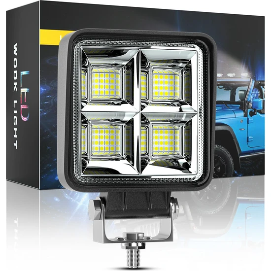 Dekohop Off Road Geniş Açı 4 Inç 64 LED Iş Makinesi Kamyon Traktör Projektör Çalışma Sis Lambası